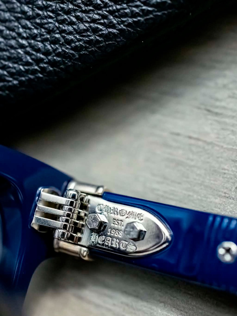 Rare Authentic Chrome Hearts Pen 15 Blue Frame Sunglasses - Picture 5 of 6